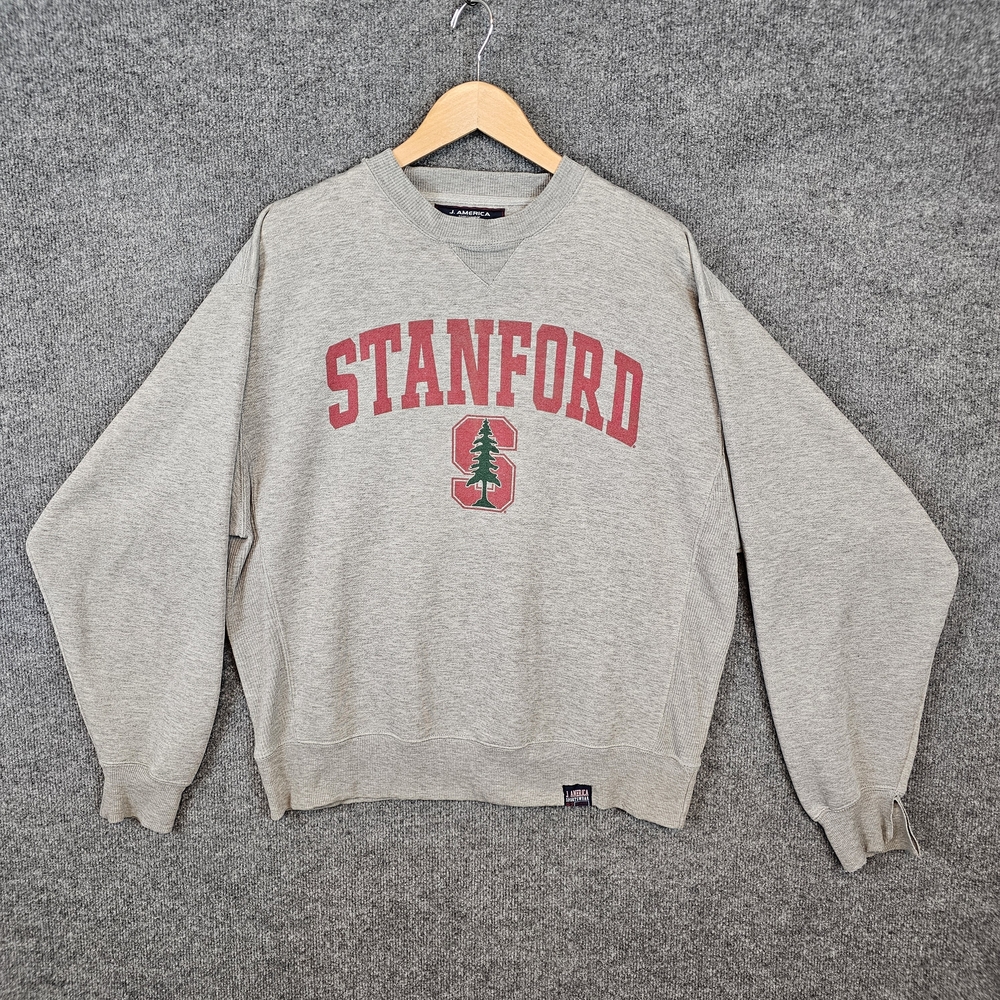 Vintage Distressed Stanford University Sweater XL -Heather Gray